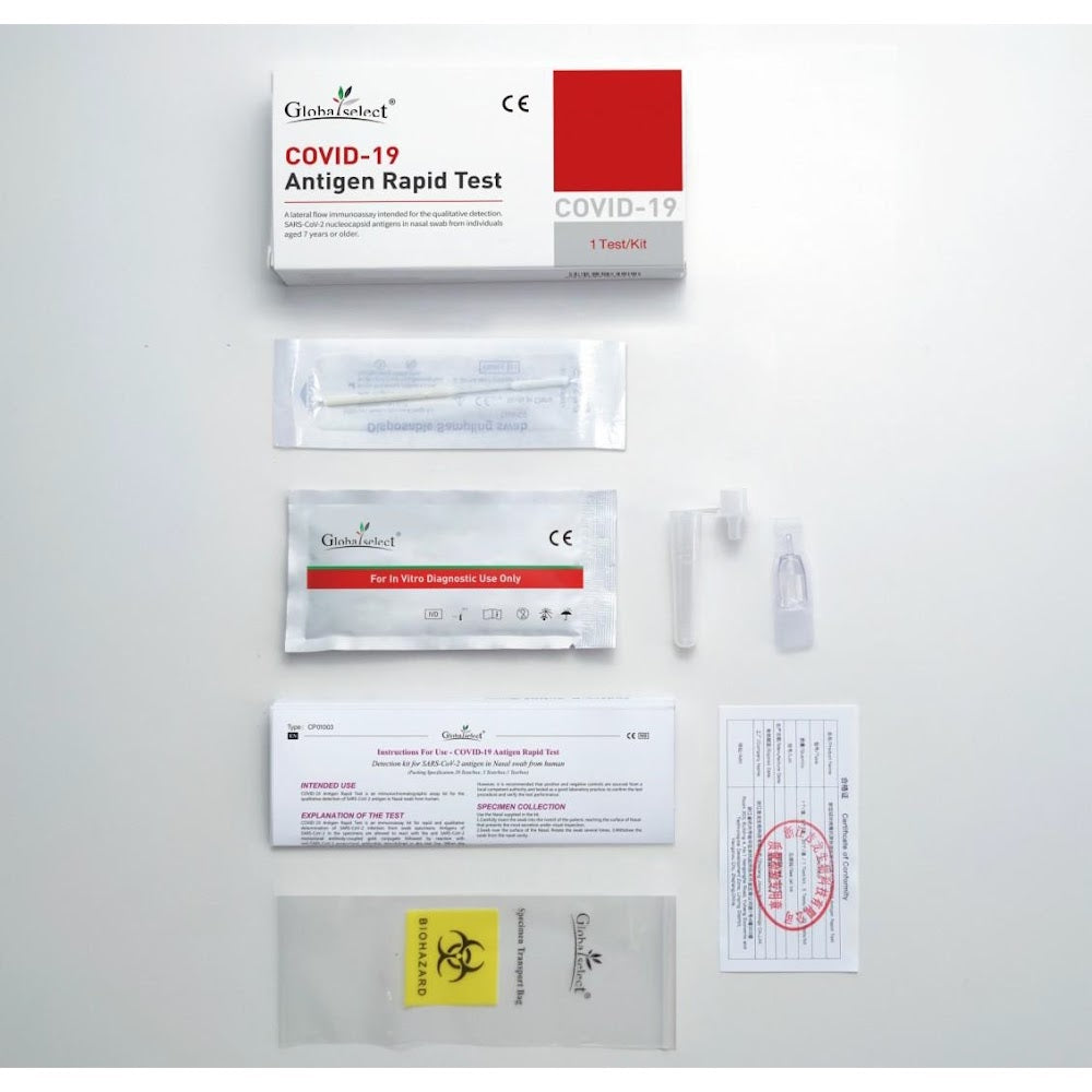 Global Select COVID-19 快速測試包 (鼻拭子) 買1送2 SG DIAGNOSTICS快速抗原檢測 平均價$4